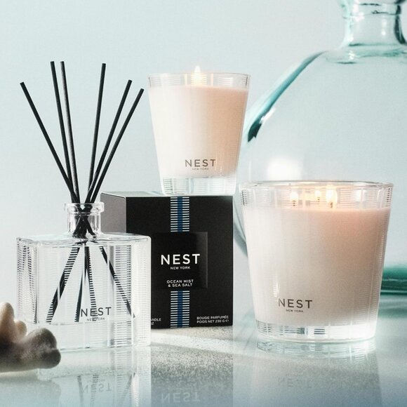NIB Nest New York Rattan Glass Ocean Mist & Sea Salt Air Freshener Reed Diffuser - Picture 6 of 12
